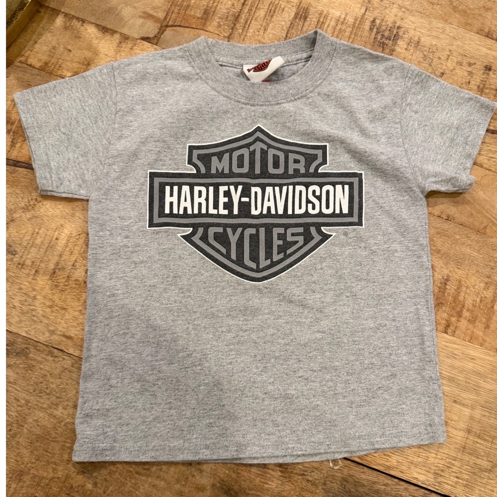 Harley-Davidson Mobile Bay Alabama T-Shirt Gray Pinup Battleship Hanes XS 2-4